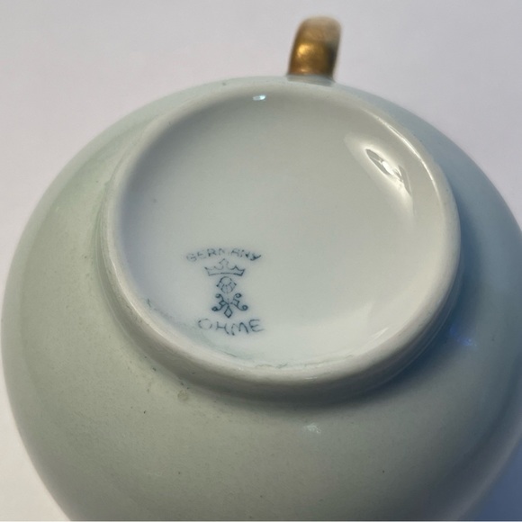 Antique Hermann Ohme Opalescent Hand Painted Violets Tea Cup Germany 1900 - Picture 7 of 11